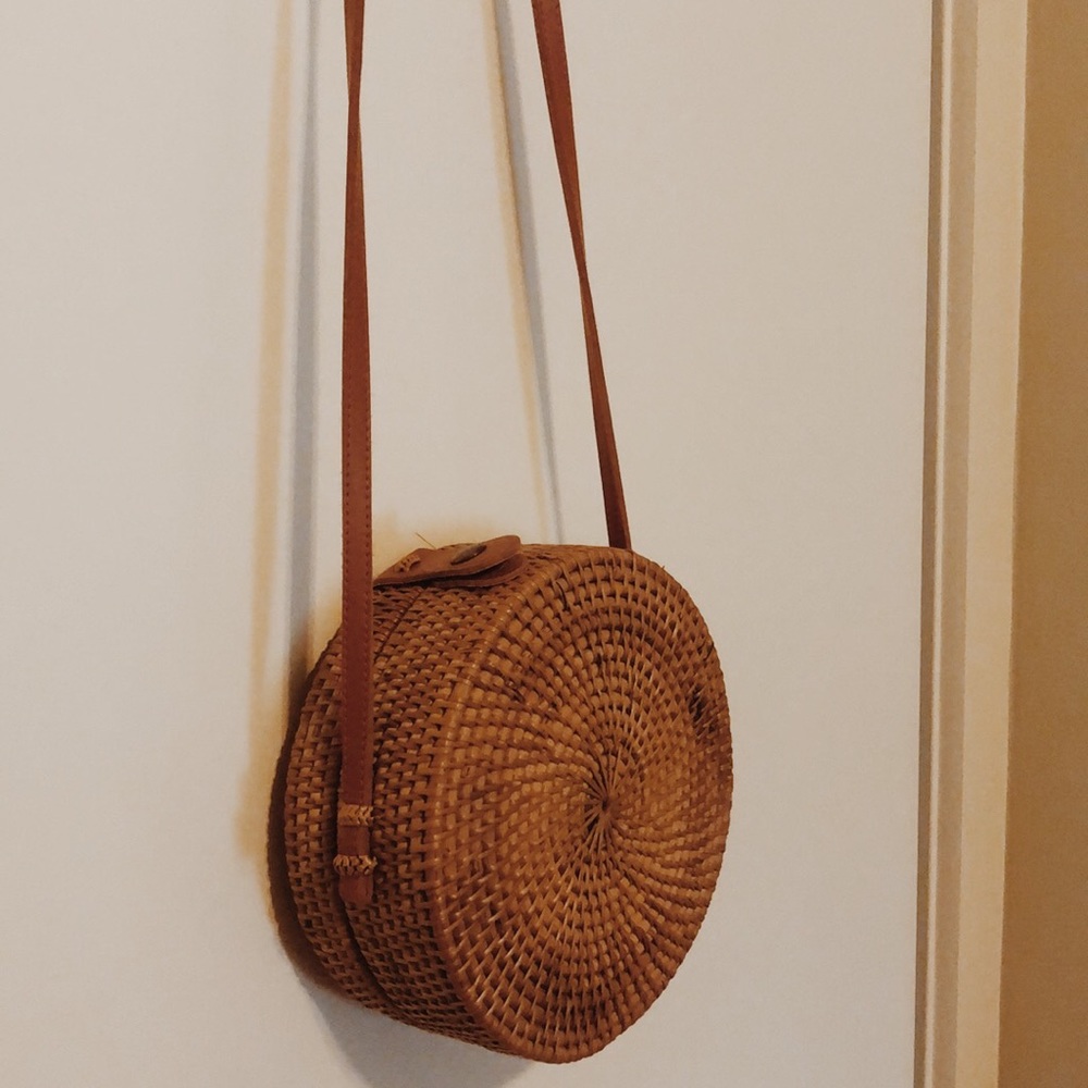 Woven Straw Cross Body Bag
